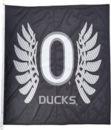 Oregon Ducks Wings flag Black 3x5FT 150x90cm Printing 100D polyester Indoor Outdoor Decoration Flag With Brass Grommets 7706536