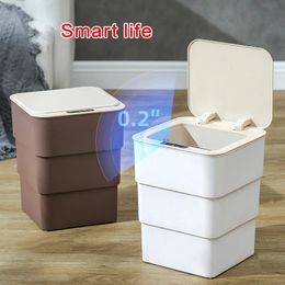 Electronic Automatic Smart Sensor Garbage Bin Household Smart Trash Can Toilet Waste Garbage Can for Kitchen Bathroom 240429