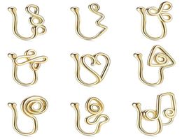 Fake Nose Rings Septum Jewellery GoldSilver Nose Cuff Non Piercing Clip On Faux Ring For Women Men3264483