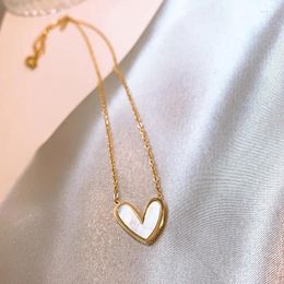 Pendant Necklaces Gold Colour Heart Woman For Birthday Wedding Anniversary Gift Jewellery Fashion