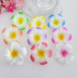 100pcs 5CM 6CM 8Colors hawaiian 5colors real touch artificial plumeria flower diy hair accessory pe frangipani wedding party decor5636852