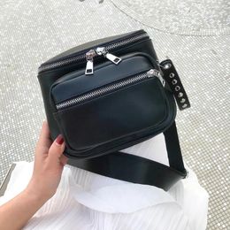 Shoulder Bags Solid Black Handbags Women Fashion Ladies Female PU Leather Large Capacity Crossbody Sac Bandouillere Femme