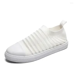 Casual Shoes 2024 Women Sneakers Female Knitted Vulcanised Slip On Ladies Flat Shoe Mesh Trainers Soft Walking Footwear Zapatos