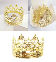 1pc Kids Crown Cake Topper Hollow Iron Princess Crown Cake Topper Decoration Ornaments For Birthday Party Supplies1856106