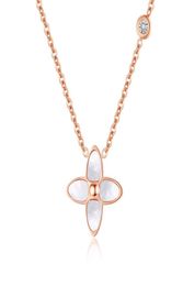 designer necklace jewellery four leaf clover necklaces diamond Clavicle chain Titanium steel GoldPlated Never Fade Not Cause Alle9137972