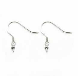 50 Pairs Whole 925 Sterling Silver Hooks with a Coil and Bead Cap Fishhooks Earwire Findings1261889