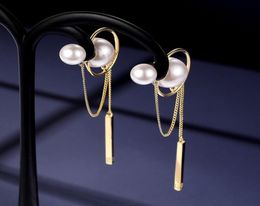 Korea Tassel Earrings Women Simple Fashion Pearl Earrings Fashion Temperament Net Red Home Women5681357