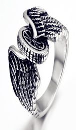 Eagle Wings Motorcycles Tire Biker Design Fashion Motor Biker Men Ring Jewelry Anniversary Day Gift Size 7131994690