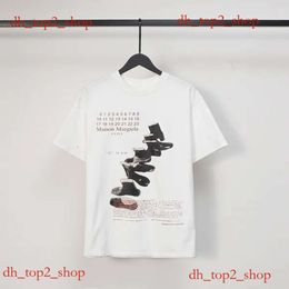 Mm6 T Shirt Mens T-shirts Margiela Digital Calendar Alphabet Embroidery T-shirt Summer for Shirts Womens Tops Tees 7836 5090