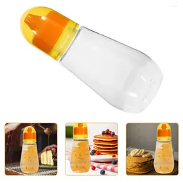 Dinnerware Sets Honey Squeeze Bottle 250G 3Pcs Plastic Jar Syrup Bottles Lid Empty Clear Refillable Containers Condiment