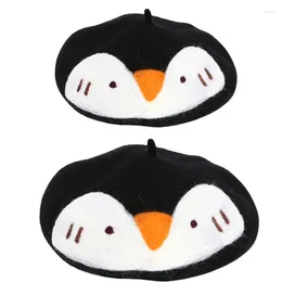 Berets Parent-Child Painter Hat Penguin Warm Mother Baby For Po