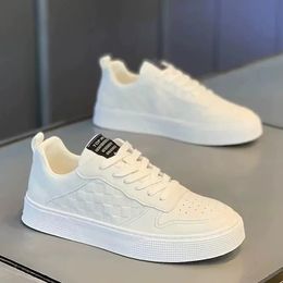 Casual Leather White Comfortable Trend Board for Breathable Sneakers Sports Men Running Shoes