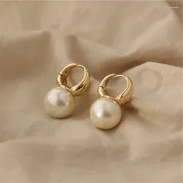 Dangle Earrings Wholesale Korean Cute Pearl Drop For Women Luxury Gold Color Wedding Statement Fashion Jewelry