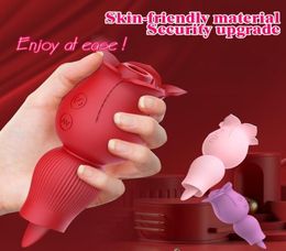 Rose Clitoral Sucking Vibrator Vibrating Egg Vaginal Anal Tongue Lick Clit Stimulator Breast Nipple Sucker Massager Oral Sex Adult3827320