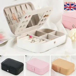 Jewelry Pouches Ring Necklace Bracelet Jewellery Display Box Storage Vintage Case Organiser