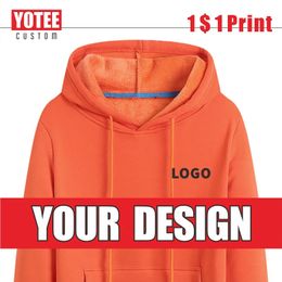 YOTEE autumn and winter thick trend pullover custom sports men women casual hoodies 240430