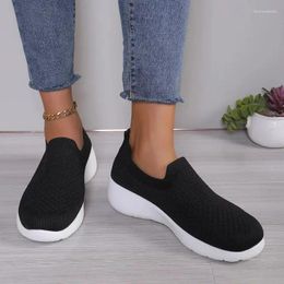 Casual Shoes 2024 Women's Spring Fashion Round Toe Shallow Mouth Slip-On Vulcanised Outdoor Rest Comfortable Hiking Sports