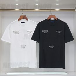 mens plus size designer t-shirt t shirts luxury tshirts casual basic classic embroidery big letter summer black white paris geometric tee tops