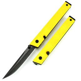New Arrival Portable Tactical Knife Mini EDC Pocket Knife 8Cr13mov Steel Yellow ABS Handle Camping Fishing Folding Knife