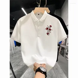 Men's Casual Shirts 2024 Classic Short-sleeved Polo Shirt Summer Top T-shirt Button-down Oversized M-4XL