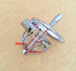 Latest Design Stainless Steel Device For Men Penis Lock Anti-Erection Device BDSM Sex Toys 45mm length Cock Cage9582785