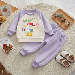 Clothing Sets 2024 Spring And Autumn Children's Set Girls Top Pants Two-piece