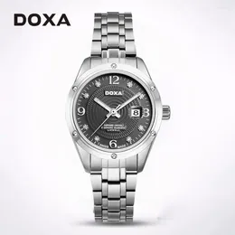 Wristwatches DOXA Women's Quartz Stone Premium Business Leisure Watch Round Dial Exquisite 10Bar Waterproof Automatic Movement