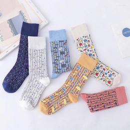 Women Socks Creative Harajuku Product Crystal Silk Tide Funny Sunflowers Vines Flowers Happy Casual High Quality Sox