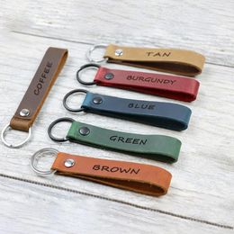Party Supplies Personalised Name With Keychain PendantLeather Tag Custom Logo Key Chain Backpack Keyring Wedding Bridesmaid Gifts