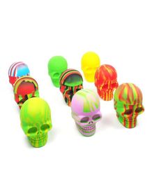 Factory New 500ML big Skull design Nonstick Jars Dab Silicone Container for Wax Vape Oil storage Food Grade siliconare5970770