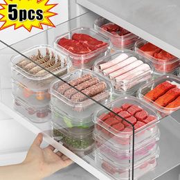 Storage Bottles 5/1PCS Mini Food Preservation Boxes Transparent Refrigerator Freeze Vegetable Fresh-Keeping Box Kitchen Containers