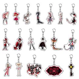 17colors halloween horror scary Hazbin Hotel acrylic keychain Cute Anime Movies Games keychain keyring Collect Cartoon accessory accessories