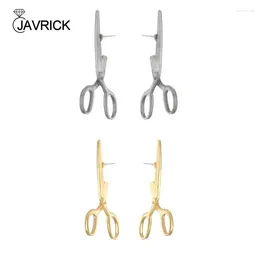 Stud Earrings Edgy Alloy Scissor Ear Studs Ornament Rings Fashionable Accessories