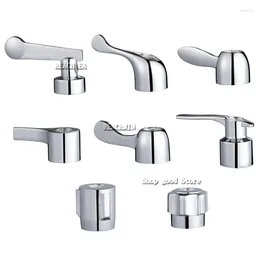 Kitchen Faucets 1Pc Faucet Handle Bathroom Chrome Plated Taps Cartridge Replacement Parts Dish Basin Switch Cold Water Accessories