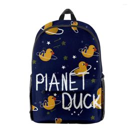 Backpack Harajuku Funny Quackity Pupil Bookbag Notebook Backpacks 3D Print Oxford Waterproof Boys/Girls Travel