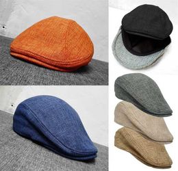 Double Wearing Style Men Hats Berets British Western Style Ivy Cap Classic Woman Vintage Cotton And Linen Beret BLM21124449772784