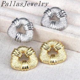 Stud Earrings 6Pairs Luxury Vintage Women Chunky Metal 18k Gold Plated Geometric Fashion Minimalist Piercing Ear Jewellery