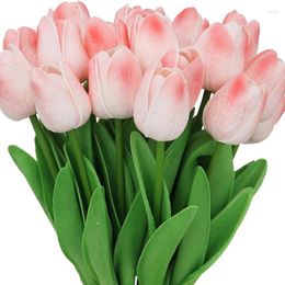 Decorative Flowers 5/10pcs Tulip Artificial Flower Real Touch Bouquet Fake For Wedding Decoration DIY Home Garden Decor