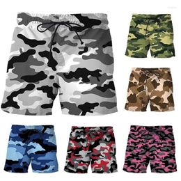 Men's Shorts Camouflage 3D Printed Short Pants Outdoor Sports Board Unisex Fashion Casual Swimming Beach Trunks Clothing