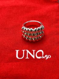 Cluster Rings 2024 UNode50 Selling Spanish Fashion Creative Elegant Women's Ring Romantic Holiday Jewelry Gift Bag With