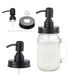 1 pcs Black Mason Jar Soap Dispenser Lids Rust Proof 304 Stainless Steel Liquid Small Head Lotion Pump For Kitchen And Bathroom Ja7591731