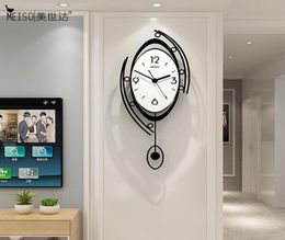 MEISD Nordic Wall Clock Pendulum Modern Hangin Clocks Wall Large Home Quartz Mute Watch Creative Live Room Horloge 2103108477597