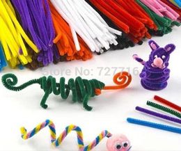 1000pcs 10colors x 100pcs 12quot x 6mm Assorted Colour Chenille pipe cleaner for Kids toy DIY Craft Christmas Party Decoration402291010587