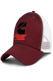 Cummins Power Black Logo mens and womens adjustable trucker meshcap custom cool custom trendy baseballhats White America Flag ONON3607902