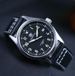 1940 Reengraved Mark 9 Pilot Watch NH35 Automatic Mechanical Watch Auto Date Calendar Stainless Steel 20Bar Dive Men1330811