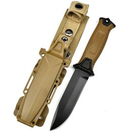 OEM Customized Popular Multi-Function 8Cr13mov Steel Abs+Rubber Handle Fixed Blade Knife Outdoor Survival Fishing Hunting Knives