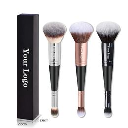 Makeup Brush Single Foundation Brush Custom Logo Double Head Concealer Brush Black Softly With Box 1pcs Wholesale Bulk