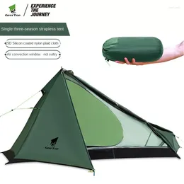 Tents And Shelters Silicone Coated Nylon Lightweight Camping Tent Outdoor Tear Resistant Triangle Rain Proof Pyramid