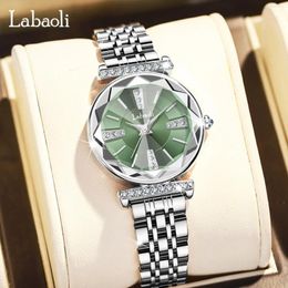 Wristwatches La Pauli Chic Women's Watch Waterproof Female's Green Inlaid Diamond DRESS