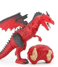 RC Animal Dinosaur Dragon Intelligent Real Life Toy Remote Control SprayFlame Dinobot Toys For Children Kids Y20041327516167710580